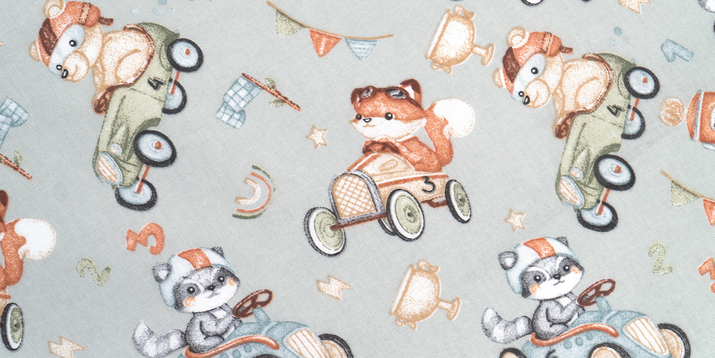 prześcieradło 80x160 zwierzaki w autach